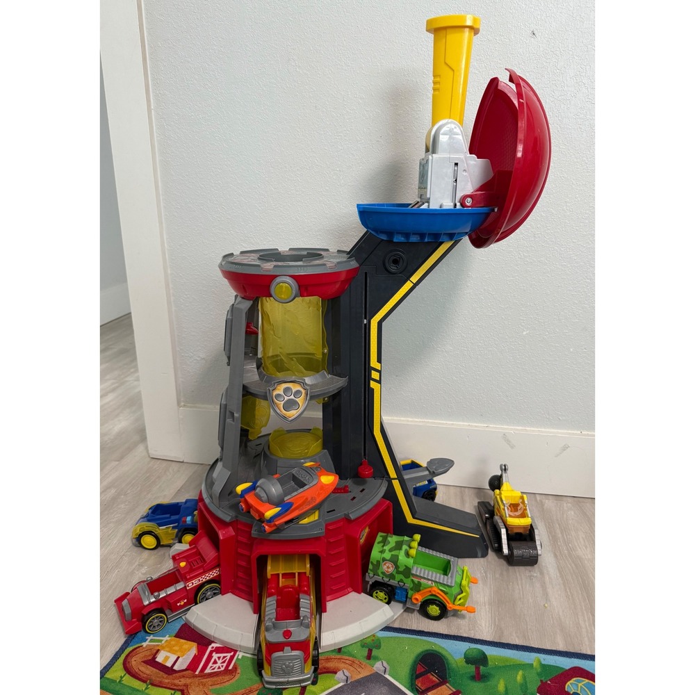 Paw Patrol Lookout Tower Playset with 6 Vehicles